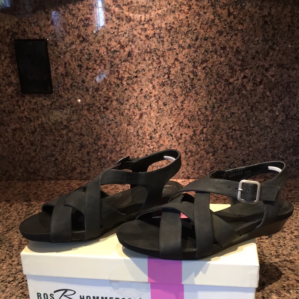 Ros Hommerson Black Sandals for Women Size 6 Wide